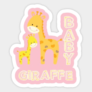 Baby Giraffe and mom Sticker